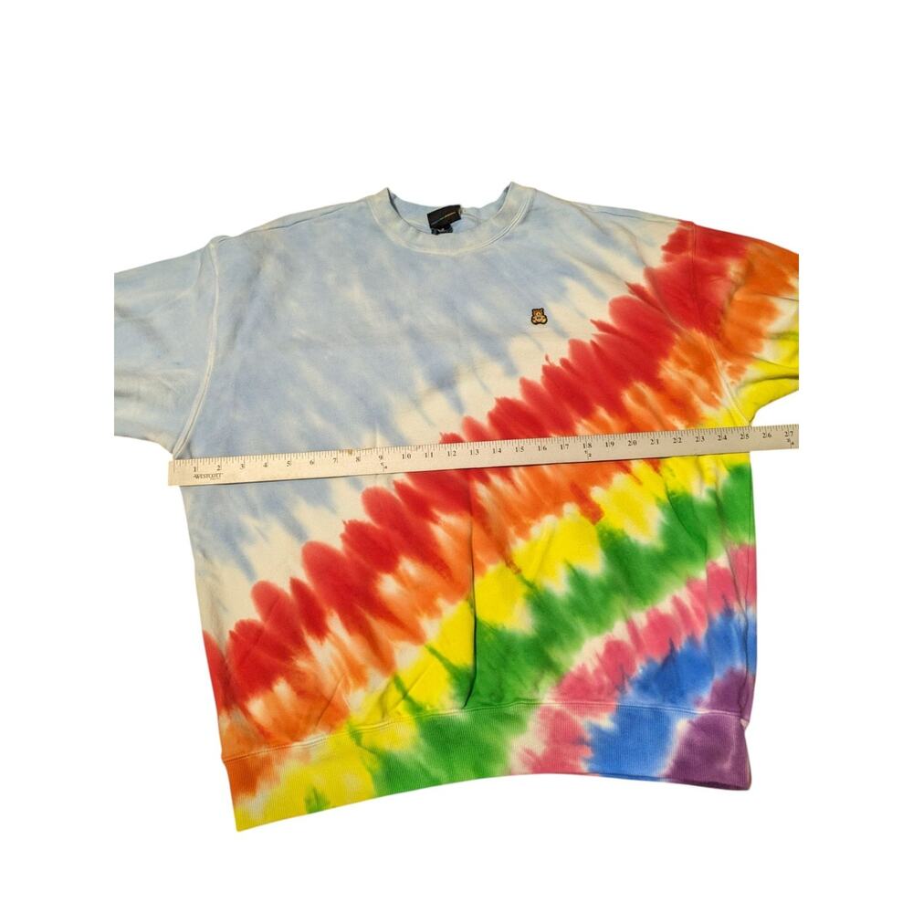 Teddy Fresh In Rainbows Tie Dye Oversized Sweatshirt Large Unisex Discontinued C - Picture 9 of 11